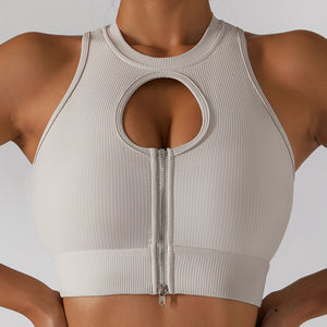 Women's Sport Bra | Women's Zipper Sport Bra | BeautyLand