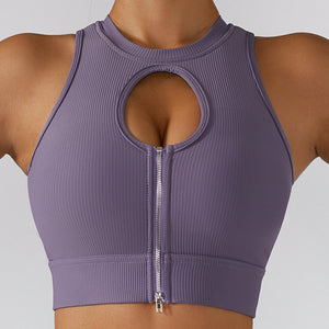 Women's Sport Bra | Women's Zipper Sport Bra | BeautyLand